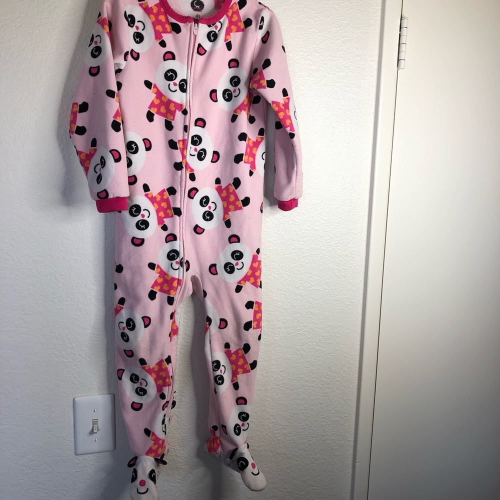 Carter’s 4T Zip Up Footed Panda Fleece Pajamas